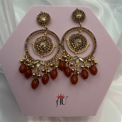 indian-earings-party-wear-maroon-gold
